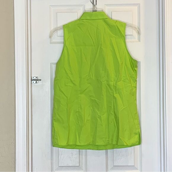 Coldwater Creek Lime Green Sleeveless Top Size Medium 10-12 - Picture 2 of 9